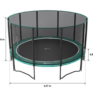 Trampoline rond cadre Ø4.30m toile  Ø4.04m Ht 89cm AVEC FILET
