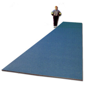 piste enroulable bleue
