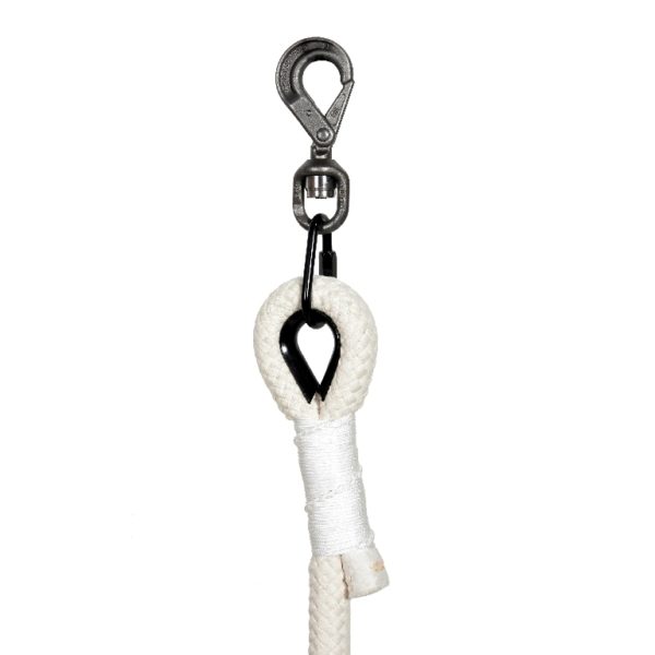 Hook on swivel for aerial ropes - with ball bearings - Image 2