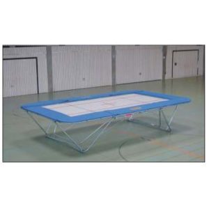 Trampoline Champion « Eurotramp » toile 45mm Nylon 457x275x99 + chariot-0