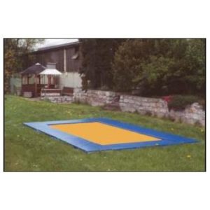 Trampoline pour fosse Iinterieur/exterieur cadre 464x281 toile 366 x 183cm - 100 ressorts-0