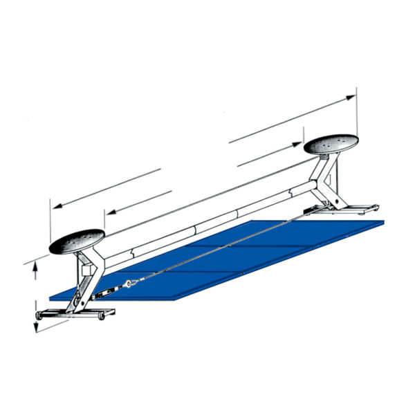 Ensemble sécurité pour fil Ariane (3 tapis bleus)-0