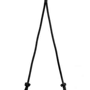 Triangle Hanging  BLACK rope Ø24mm for aerial rings +  carabinas n°9