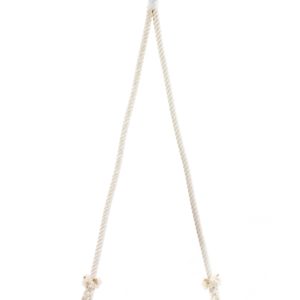 Suspentes corde en TRIANGLE 1.50m - coton ECRU Ø24mm 3 Maillons9-0
