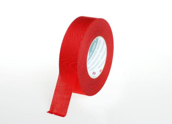 Red adhesive coton tape roll 38mm x 50m