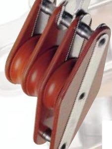 Poulie Triple rea 60mm pour moufle - avec blocage