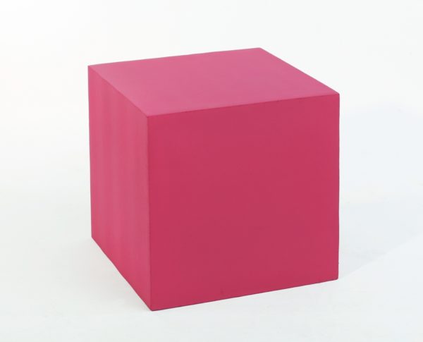 Painted foam Cube for antipodist40x40x40cm // PINK
