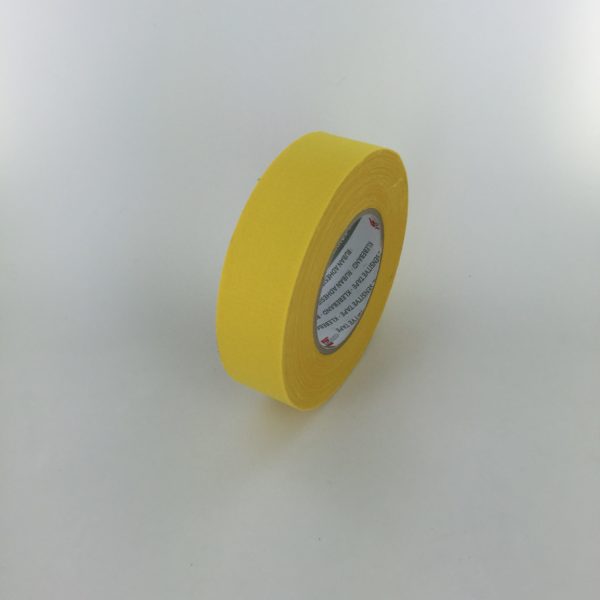 Yellow adhesive coton tape roll 38mm x 50m