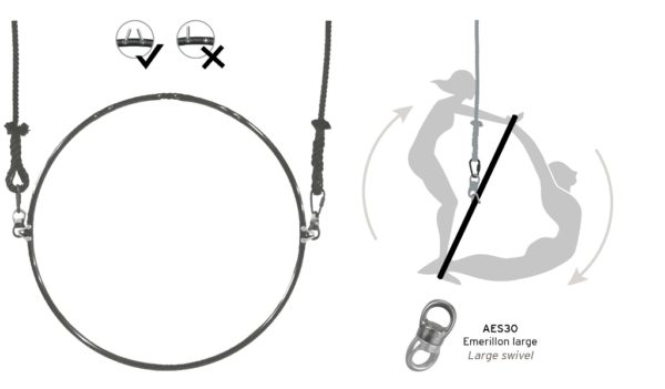 Cerceau Aerien 100cm ext multipoint Looping - tube Ø25mm-0