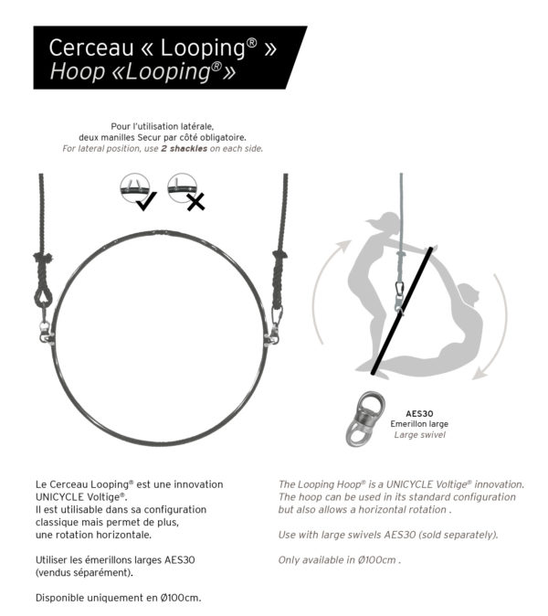 Cerceau Aerien 100cm ext multipoint Looping - tube Ø25mm-2409