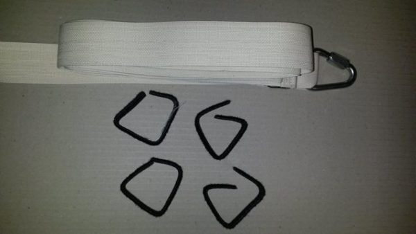 Aerial straps x 2 - Adjustable from 2.50m to 5m width 5cm - white - Image 7
