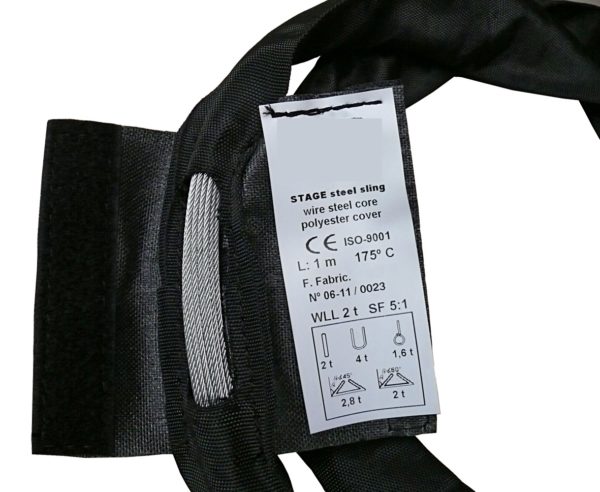 Stage steel sling lenght 3m - WLL 2000kg - Image 2