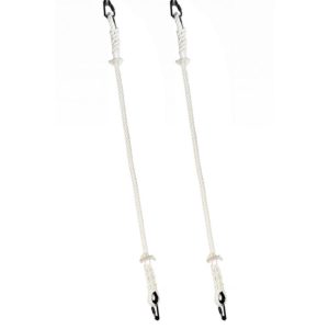 Suspentes corde coton ECRU Ø24mm Lg 1m (LA PAIRE)+4 Maillons N°9-0