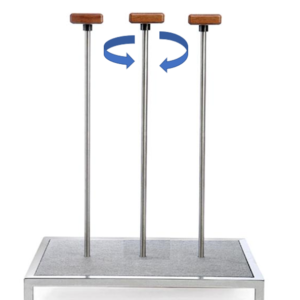 Podium 3 cannes 75 cm dont 1 rotative