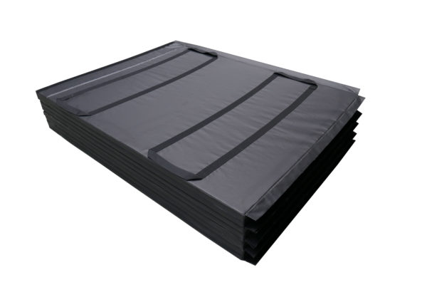Folding mats lenght 6m x 2m x 5,5cm thick  BLACK  PE 28kg/m3 - Image 3