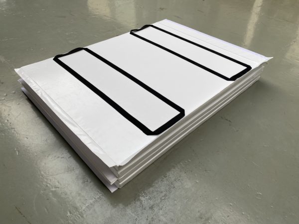 Folding mats lenght 6m x 2m x 5,5cm thick  WHITE PE 28kg/m3 - Image 3